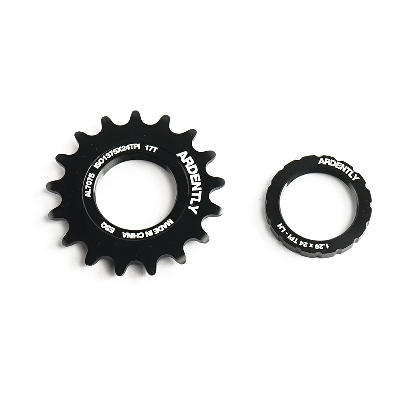 Ardently 13/14/15/16/17/18/19/20T Fixed Gear Bicycle Black Wheel Cogs Strengthen Sprocket & Lockring For 1 Speed Track Bike Hub