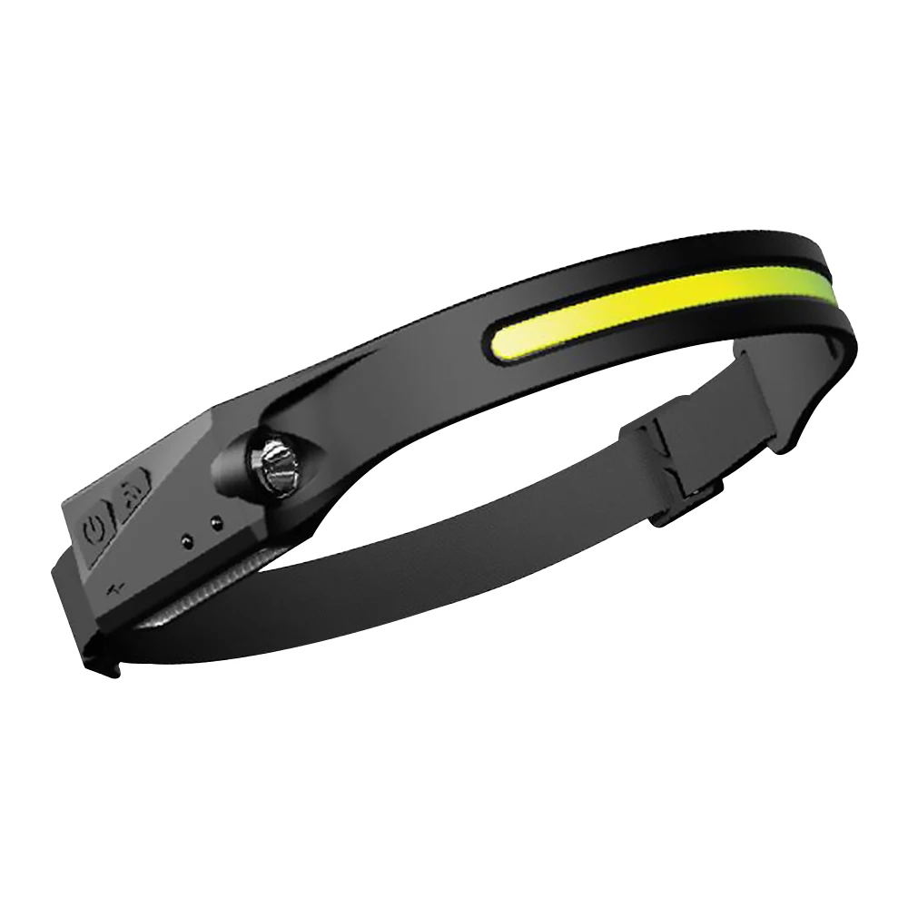 USB 충전식 LED 센서 손전등, XPE + COB 토치, 캠핑 방수 헤드라이트, 낚시 랜턴
