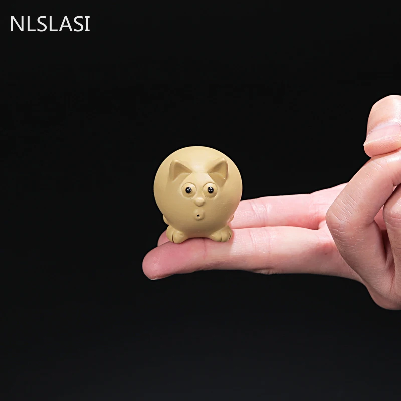 yixing Purple Clay Small Tea pet 1 PCS Lovely Pig Figurine Ornament Boutique Tea Table Accessories Crafts home tea decoration