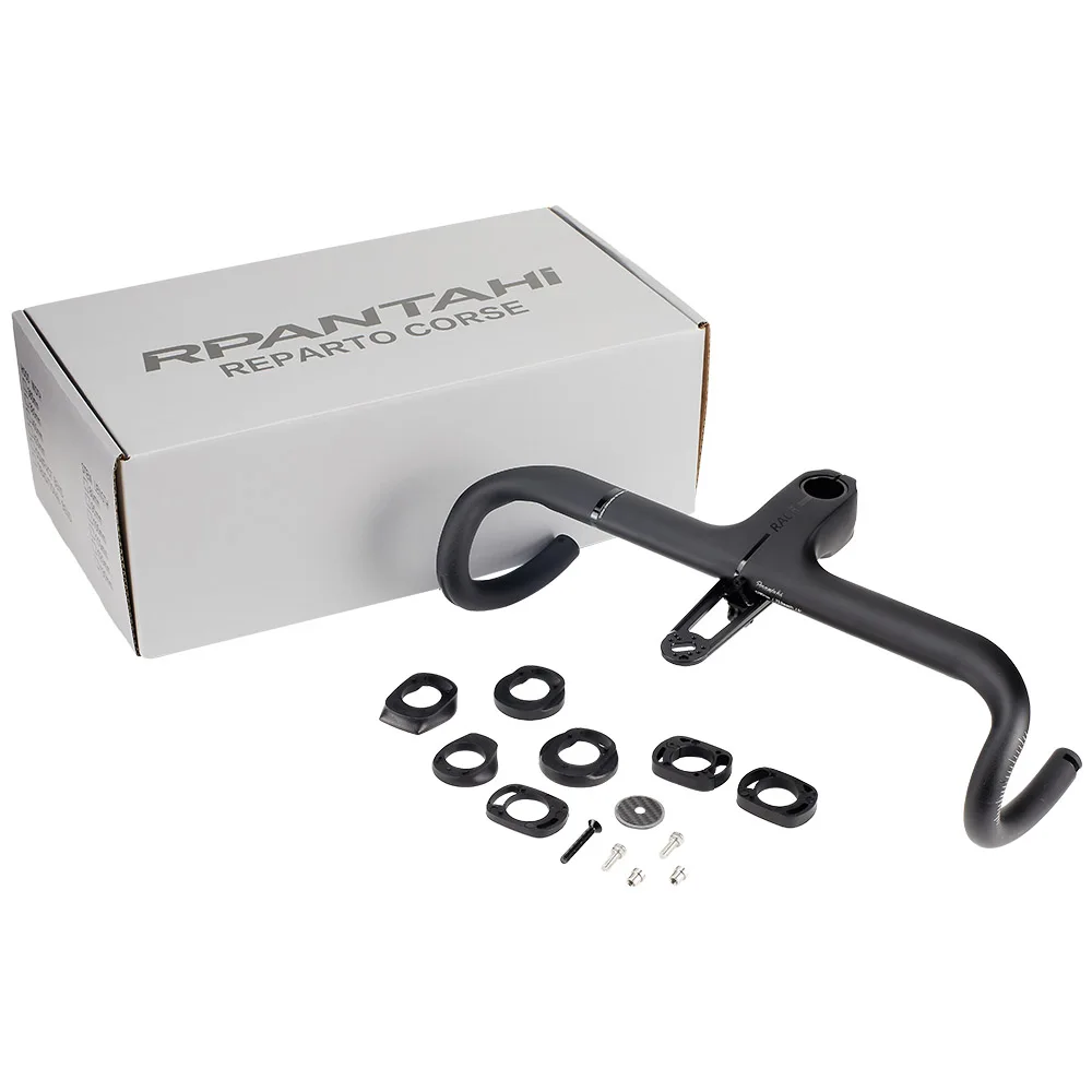 Carbon Fiber Road Integrated Cockpit IC OD2 Handlebar -10° Reduce Resistance Bent Drop Bar Racing Bike Hidden Cable Handlebars 6