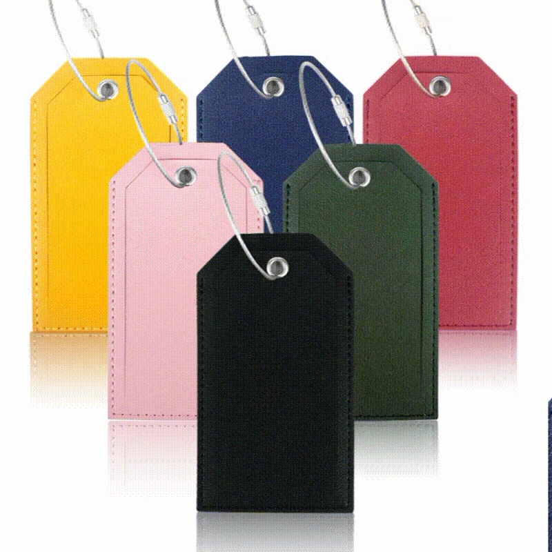 Bag Name Tag Leather Luggage Pu Leather Namensschild Bag Pu Leather