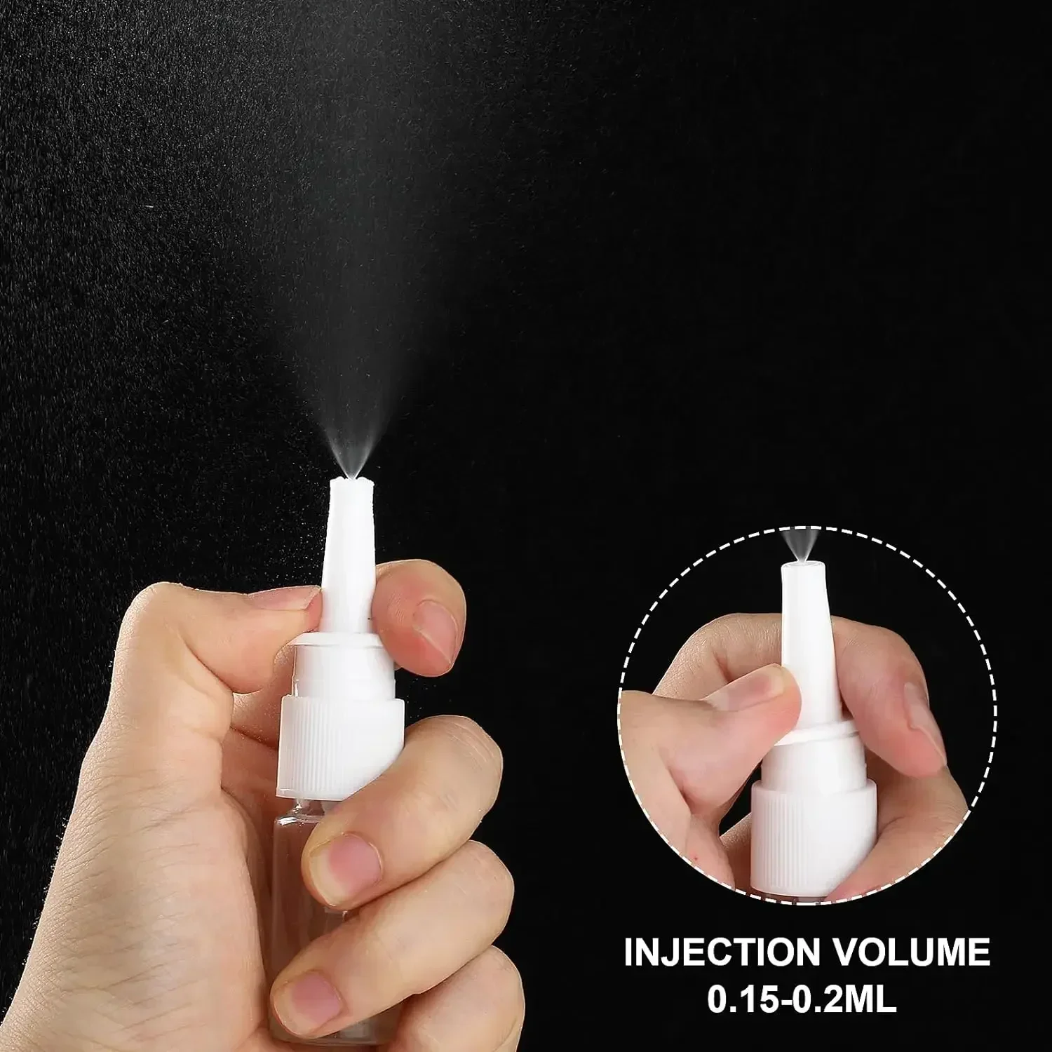 5PCS 10ml-60ml Empty Nasal Spray Pump White Plastic Spray Bottles Mist Nose Refillable Bottle Packaging Accessories spray bottle refillable spray bottle