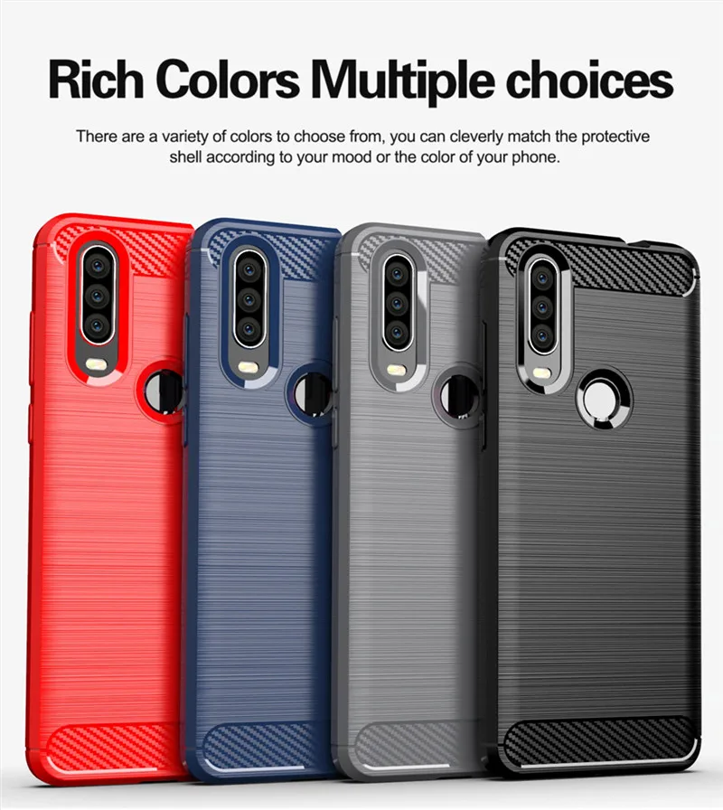 Durable Shockproof Matte Silicone Phone Cover with Carbon Fiber Design