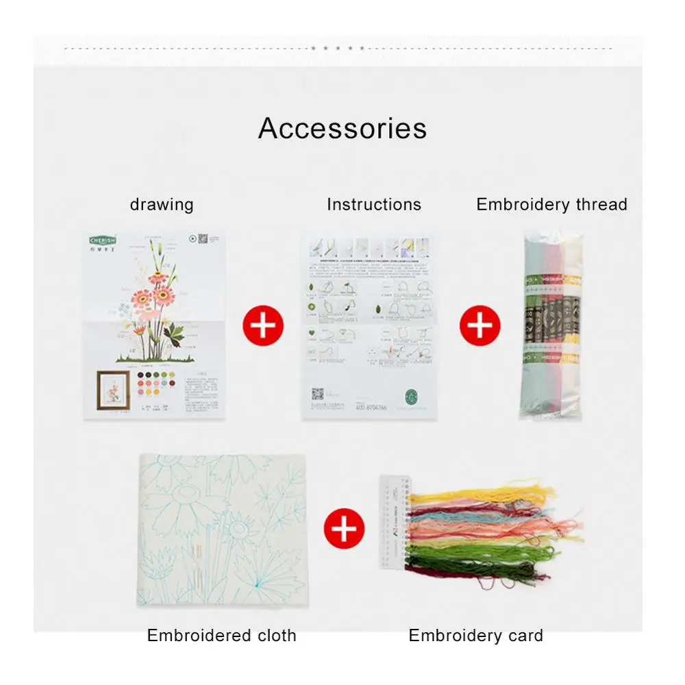 DIY Embroidery Flower Handwork Needlework for Beginner Cross Stitch Kit Ribbon Painting Embroidery Hoop Home Decoration embroidery set embroidery kits embroidery hoop embroidery tool