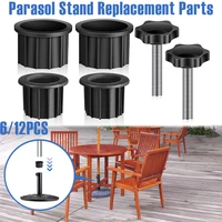 Umbrella Base Parts Plastic Parasol Stand Replacement Parts Umbrella Base Bracket Hole Cover & M8 Screws for Most Umbrella Hole 1