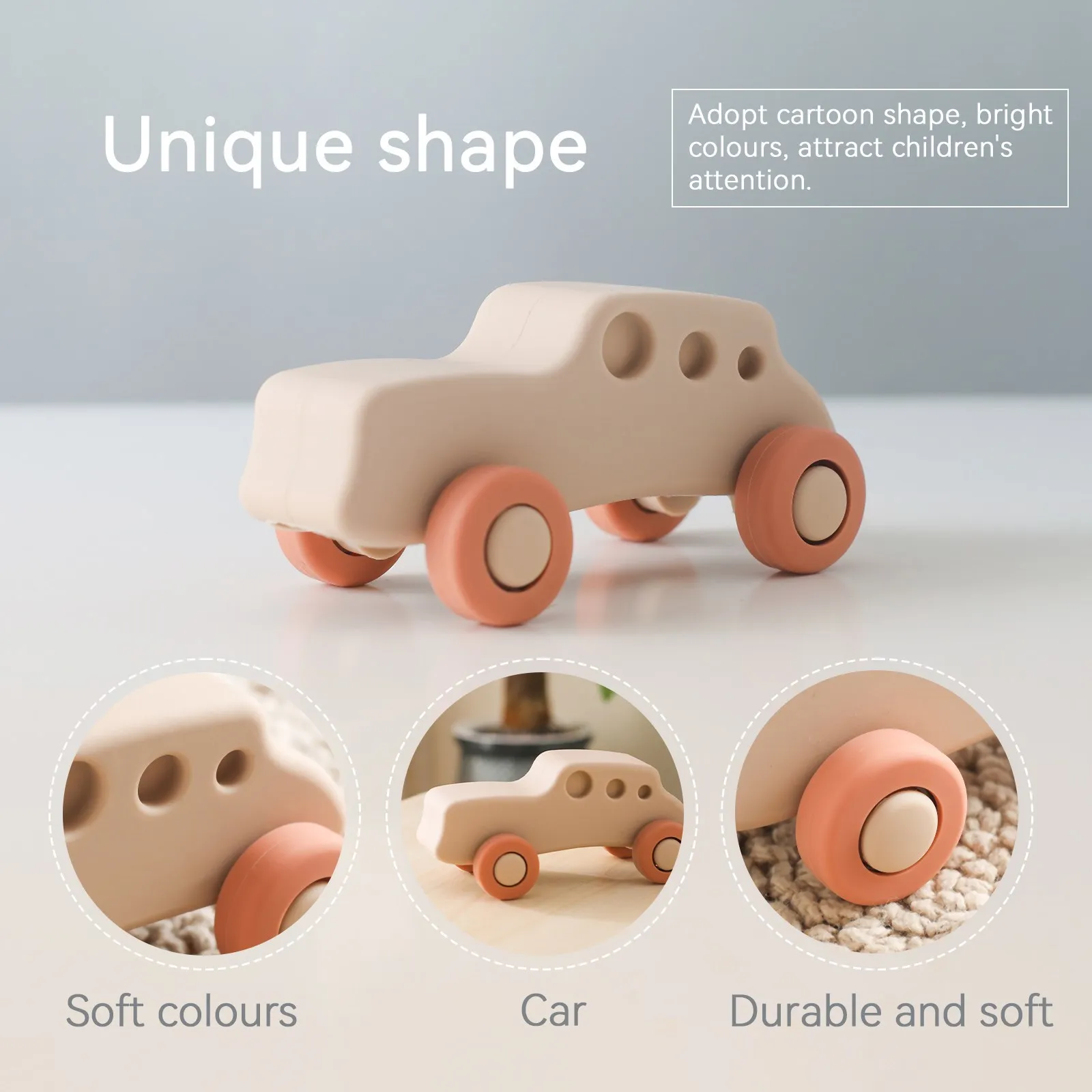 Baby Silicone Car Toys Montessori Educational Toy Blocks Teething Toys Silicone Teething Toys 0 12 Months Newborn