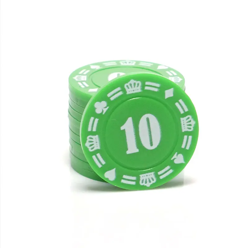 10 Pcs Bargaining Chips Plastic Poker Card Chips for Denomination Printed Number for Game Play, Learning Math Bingo Family Game