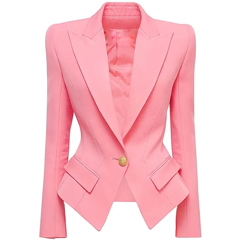 

Newest 2023 Designer Jacket Women's Slim Fitting Single Button Lapel Blazer