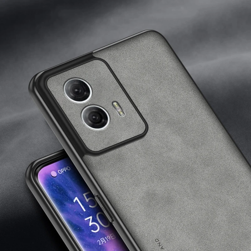Luxury Leather Comfort Phone Cover with Shockproof Bumper and Camera Protection