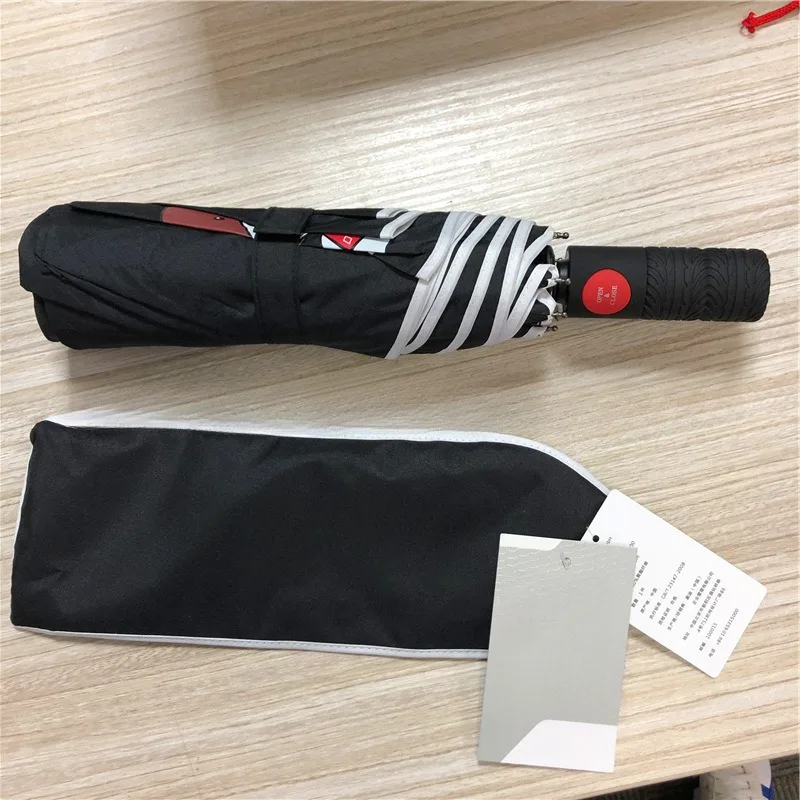 Tri-fold Fully Automatic Umbrella Tire Handle For Audi Car Advertising Umbrella Gift Luxury