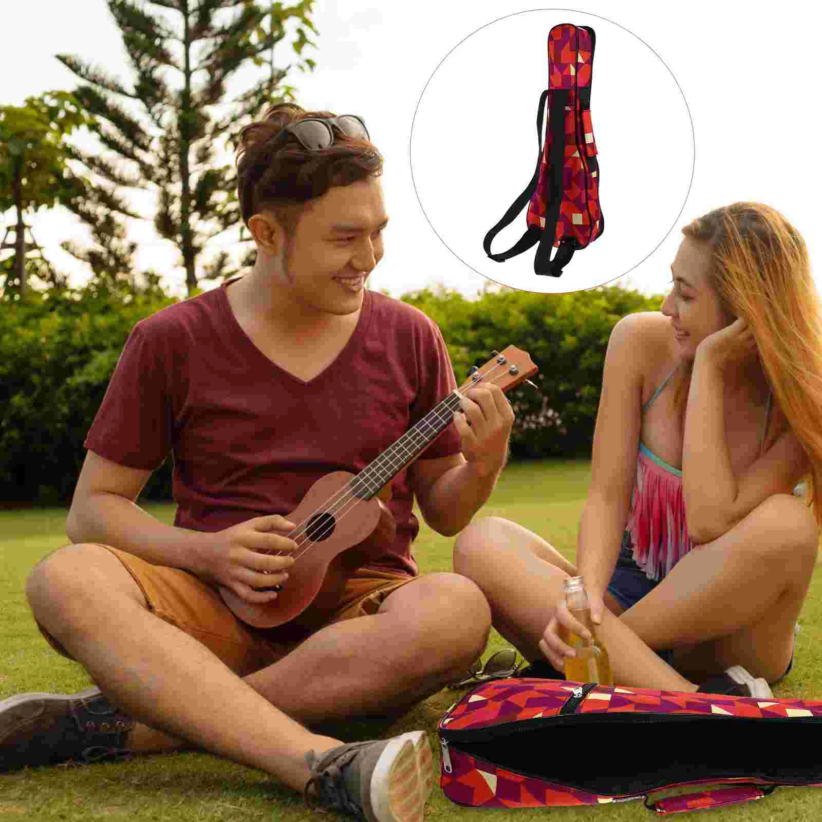 

Ukulele Bag Storage for Stylish Pouch Violin Case Protector Oxford Cloth Fashion Portable Backpack