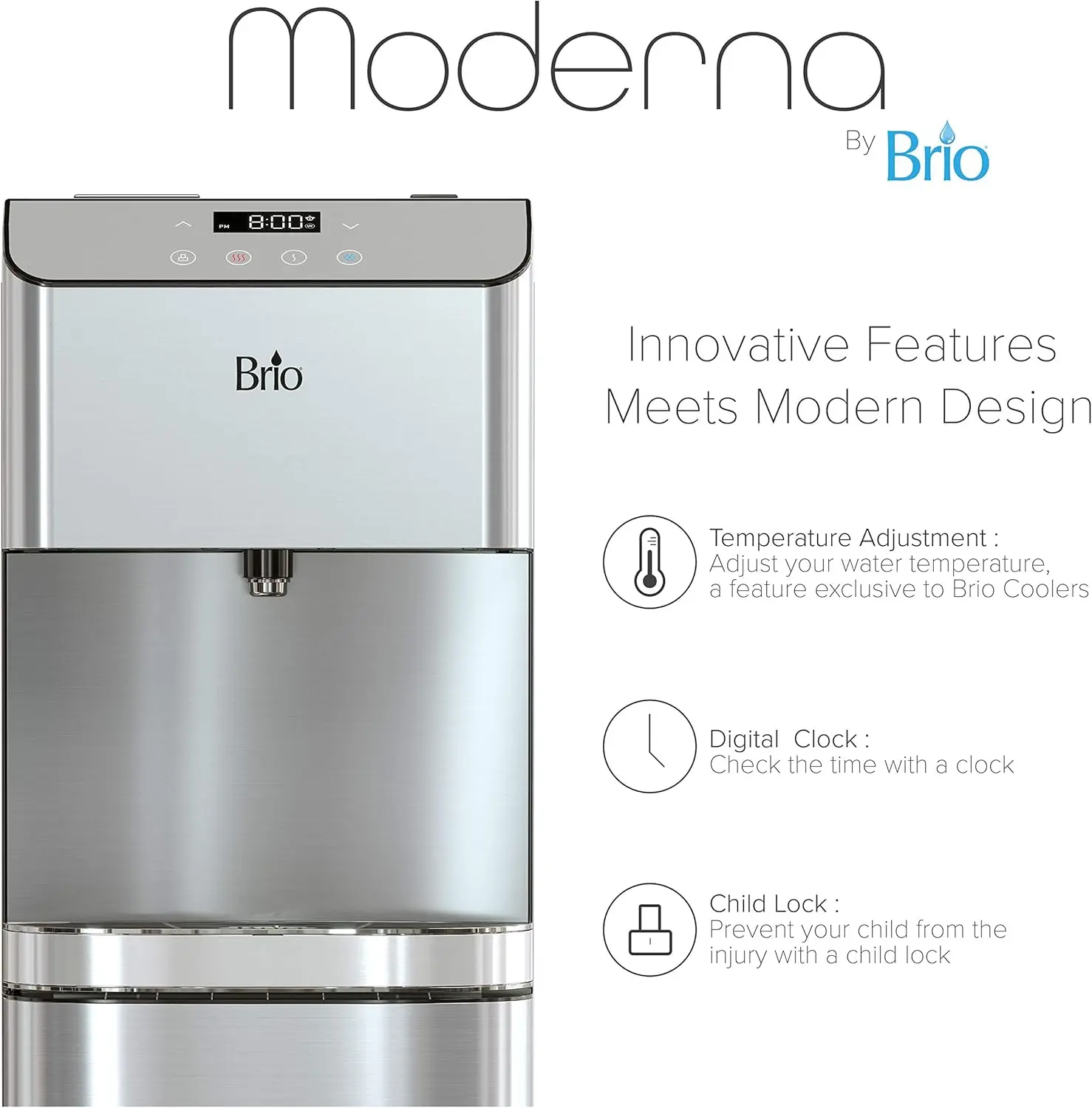 Reverse Osmosis  Water Cooler Dispenser - Self-Cleaning, Dispenses Hot and Cold Water,  Meter, Child S 2