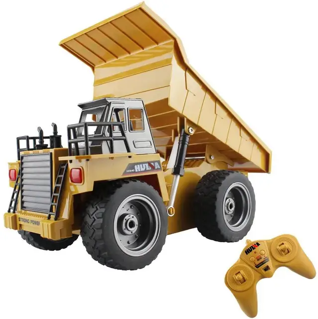 1/18 Huina 1540 Rc Dump Truck Remote Control Excavator Toys Alloy RC Model Toy Engineering Vehicle Kids Cars 2
