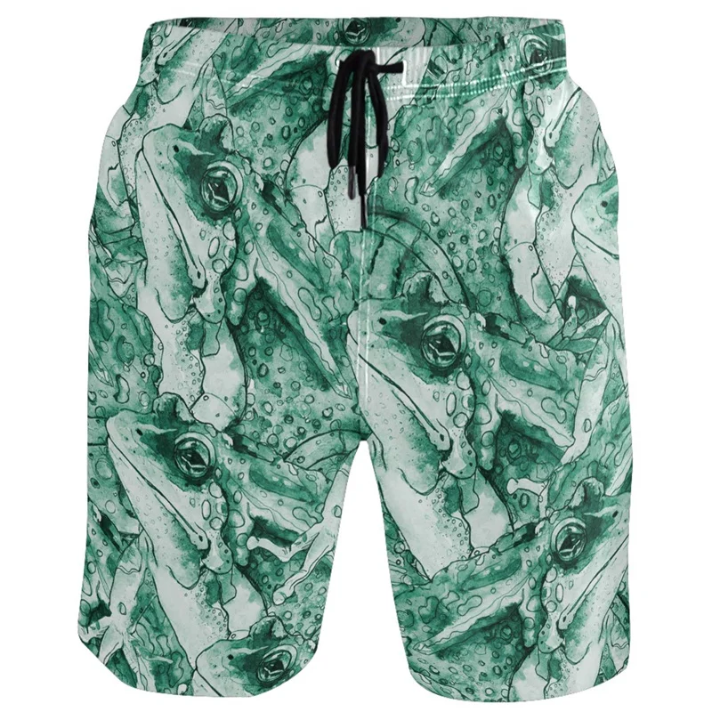 

Cat Dog Frog Beach Shorts For Men 3D Printed Short Pants Alpaca Sloth Hawaiian Swim Trunks Unisex Summer Surf Board Shorts