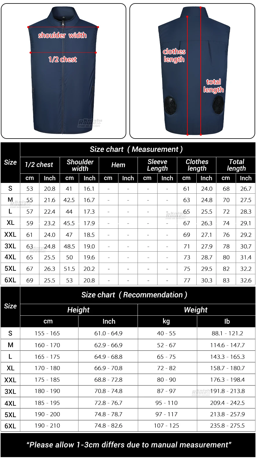 Description Picture 2 of item21V Battery Cooling Vest Wearable 9-blade Fan Vest Air-conditioned Clothes Cooling For High Temperature Work Hiking Fishing Vest