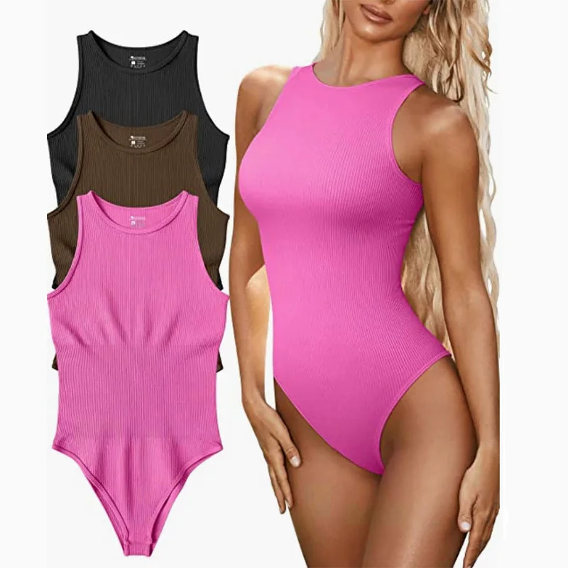 

1pc Fashion Sleeveless Bodysuit Shaper Scoop Neck Shapewear Thong Tummy Control Sexy Slim Women Waist Trainer Solid Swimsuit