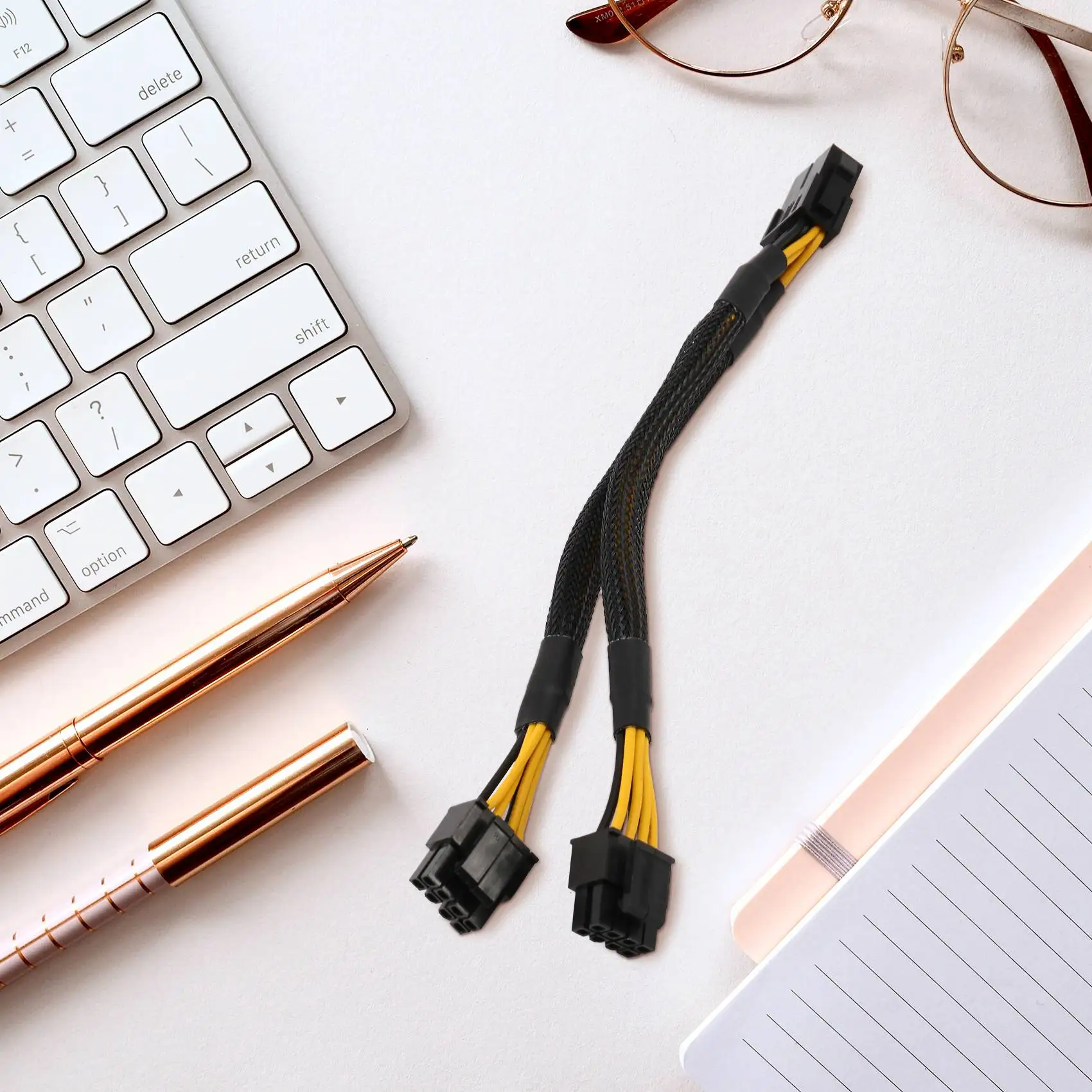 4 Pcs CPU 8 Pin Splitter ATX CPU 8 Pin Female to Dual 8(4+4) Male EPS 12V for Motherboard Power Adapter Cable