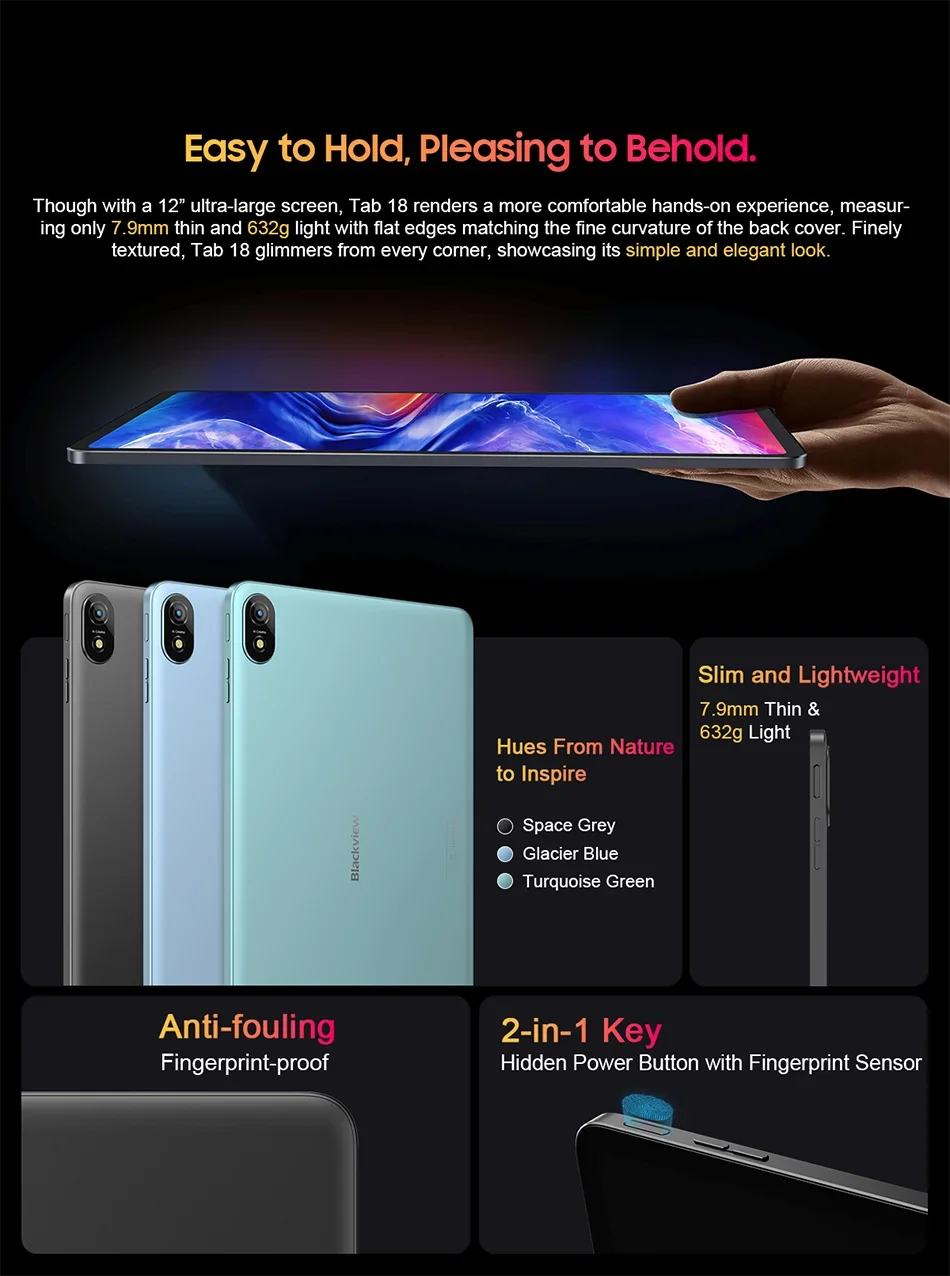 ✨新品 Blackview Tab18 12インチ 24GB+256GB IPS（Blackview Tab 18 