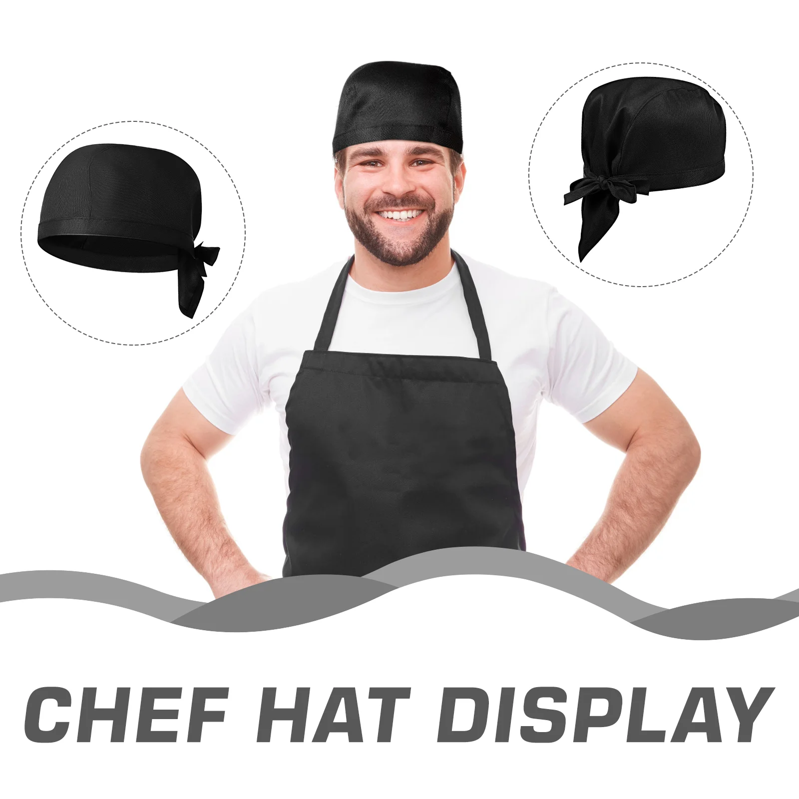 Chef Hat Hats Cap Kids Women Cooking Men Elastic Adjustable Restaurant Adult Black Baker Caps Cook Waiter Kitchen Working