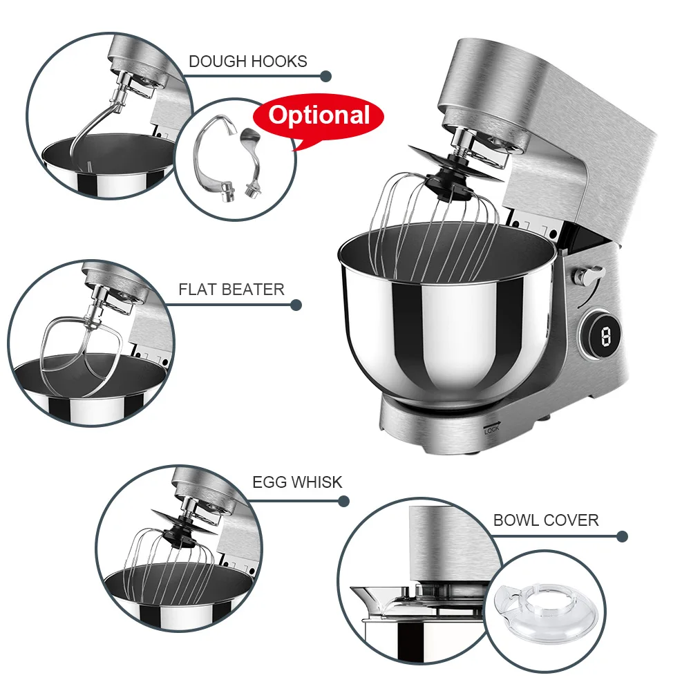 Low Price Large Capacity 8L-15L Home and Commercial Dual-purpose Chef Machine Multi-function Mixer