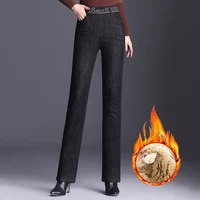 2025 Winter New Fleece Hot Lining Thicken Warm Denim Jeans Women Skinny High Waist Pencil Feet Stretchy Tight Jeans Oversize 6XL - Image 2
