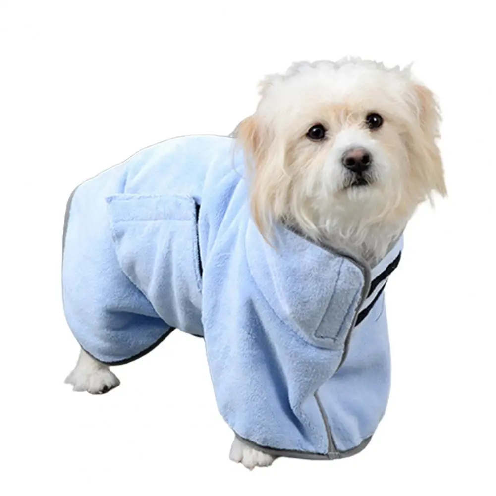 Amazon.com: Tuff Pupper Fast Drying Dog Bath Robe | 800 GSM Plush Dog Towel  Bathrobe/Dressing Gown | Super Absorbent Pet/Puppy Bathrobe | Adjustable  Hood & Belly Strap | Super Soft | Fast