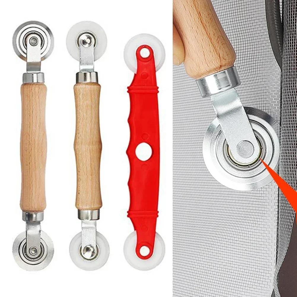 Screen Door Installation and Repair Tool Set with Crank and Roller Wheel