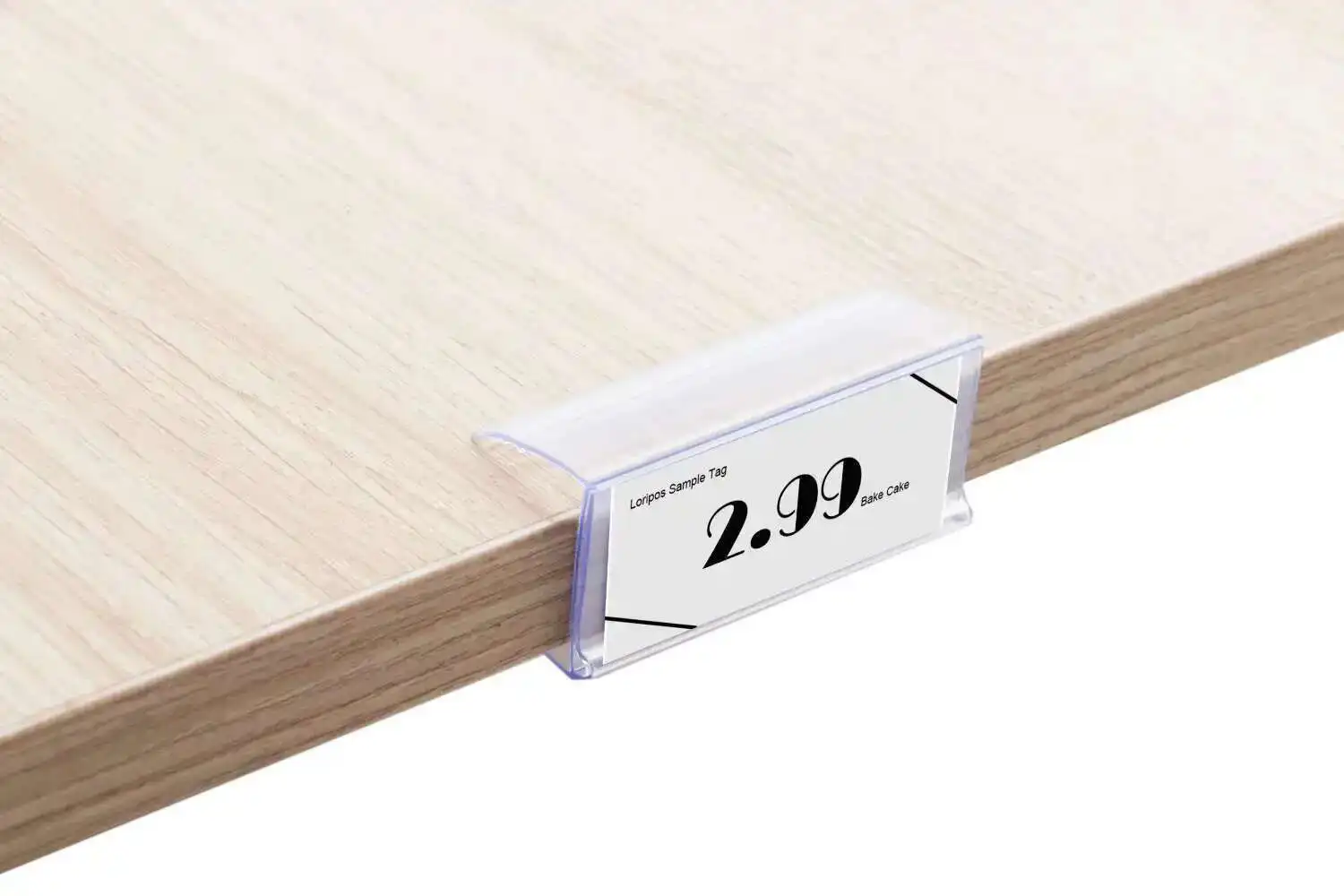100 Stück transparente PETG-Glasregal-Schilder und Tickethalter – Detail 11