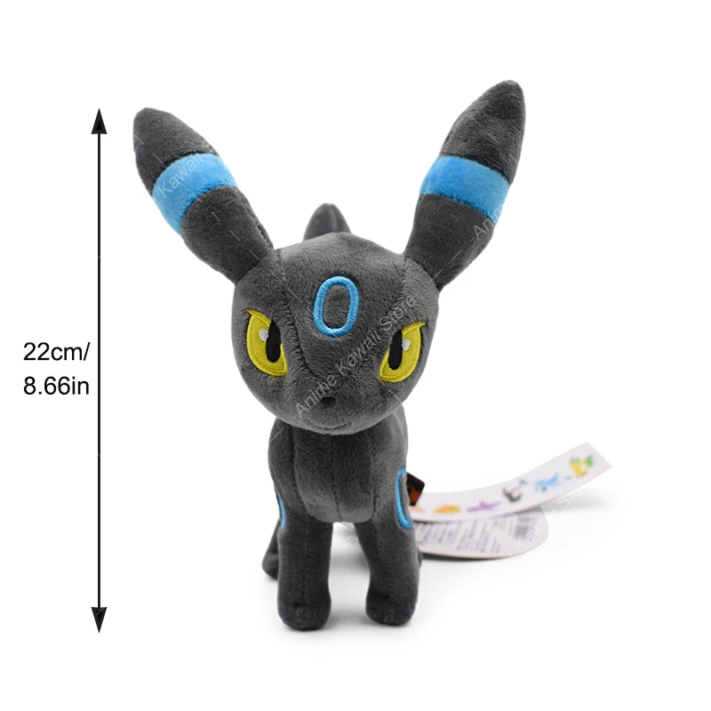Shiny Umbreon Stuffed Toy Pokemon Plush Toys Kawaii Eeveelution Umbreon  Peluche Cartoon Animal Dolls AliExpress 26