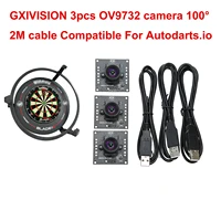 GXIVISION 3PCS IMX179/OV2735/OV9732 100 Degree 1MP 30fps 2M Cable Camera Module Compatible For DIY Autodarts.io,USB Free Driver 1
