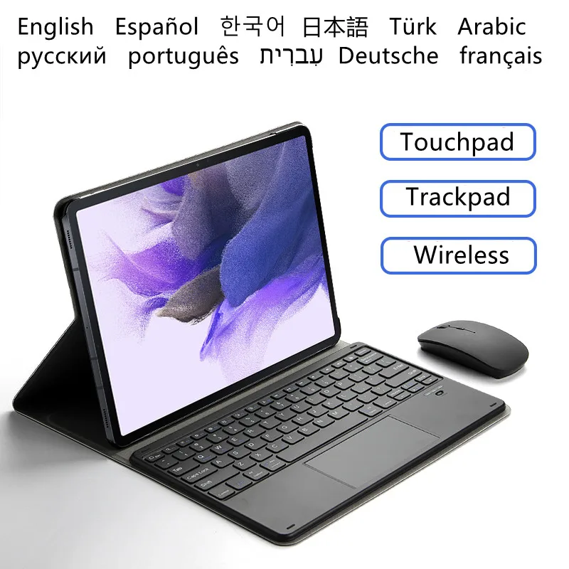 Capa de Teclado para Lenovo Tab P12 Pro Tb-q706f Tablet Touchpad Xiaoxin Pad Pro 12.6 Russo Espanhol Coreano