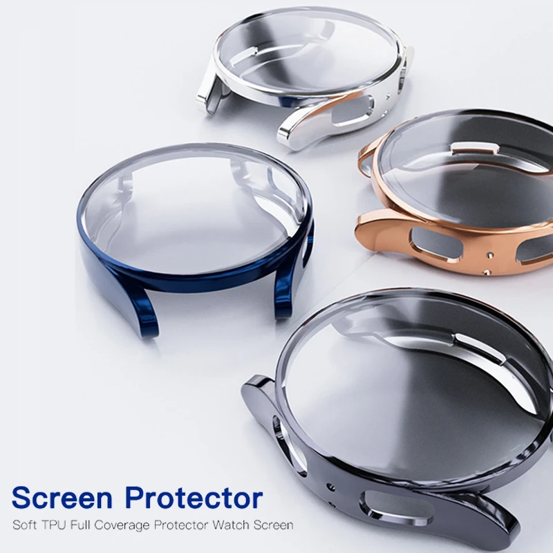 Premium TPU Plated All-Around Screen Protector Case for Smartwatch - Elegant Watch Accessories