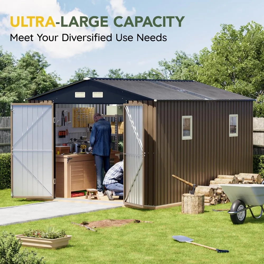 10x12 FT Metal Outdoor Storage Shed 6