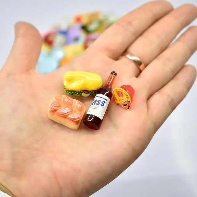 10Pcs/set Miniature Food Model Blind Bag DIY Cute Mixed Mini Supermarket Food Boys Girls Fun Surprise Blind Boxes Color Randomly 3