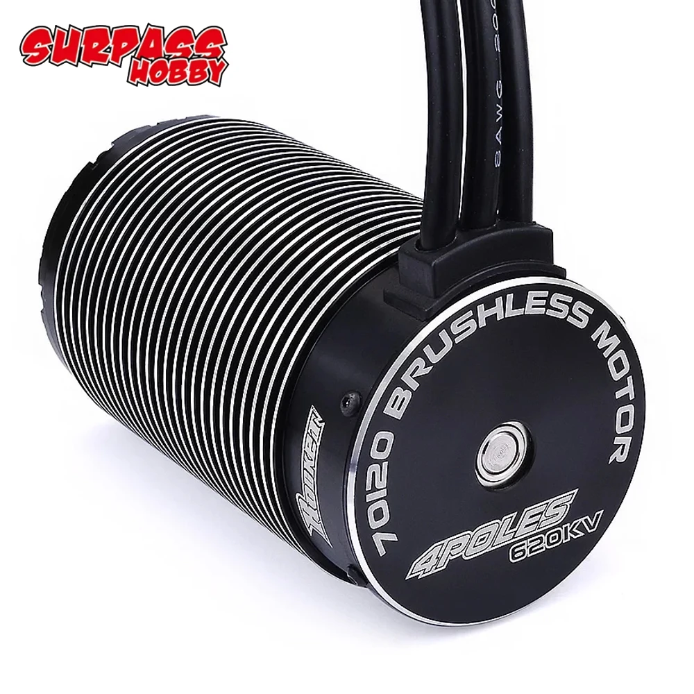 Surpass Hobby Rocket 70120 480KV 620KV 680KV 4-pole Waterproof Sensorless Brushless Motor 8mm Shaft For 1:5 1/5 RC Cars Truck