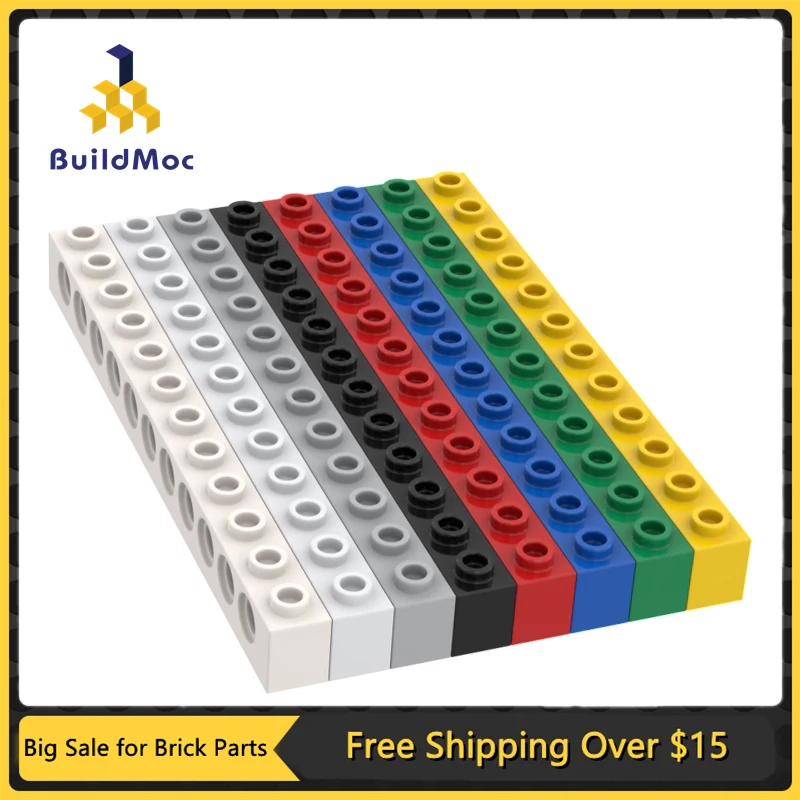 

10 шт., детали MOC 3895 высокотехнологичный кирпич 1x12 с 11 отверстиями