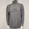 New Autumn and Winter Style European and American Men's Hooded Knitted Solid Color Long-sleeved Fashionable Single-wear Sweater. 2