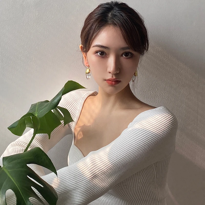 Korean Creative Personality Jewelry Pattern Transparent Pendant Earrings for Women Fashion Charming Dangle Earrings