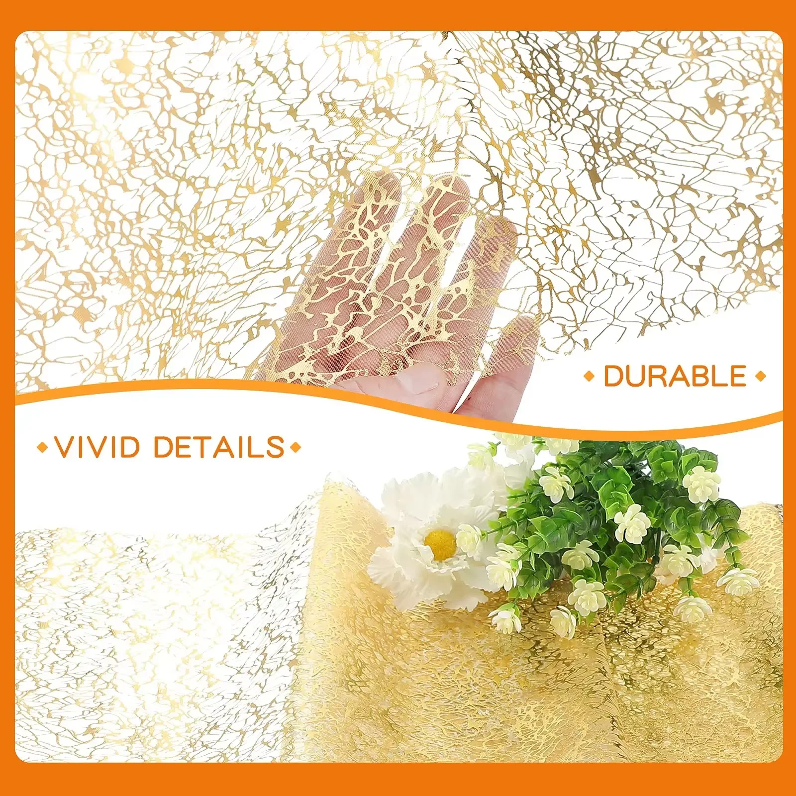Gold Metallic Glitter Table Runner 3