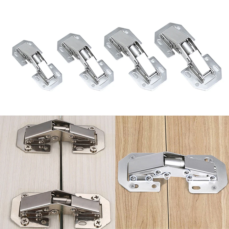 4/6/10pcs Hinges Stainless Steel Door Hinge Damper Buffer Soft