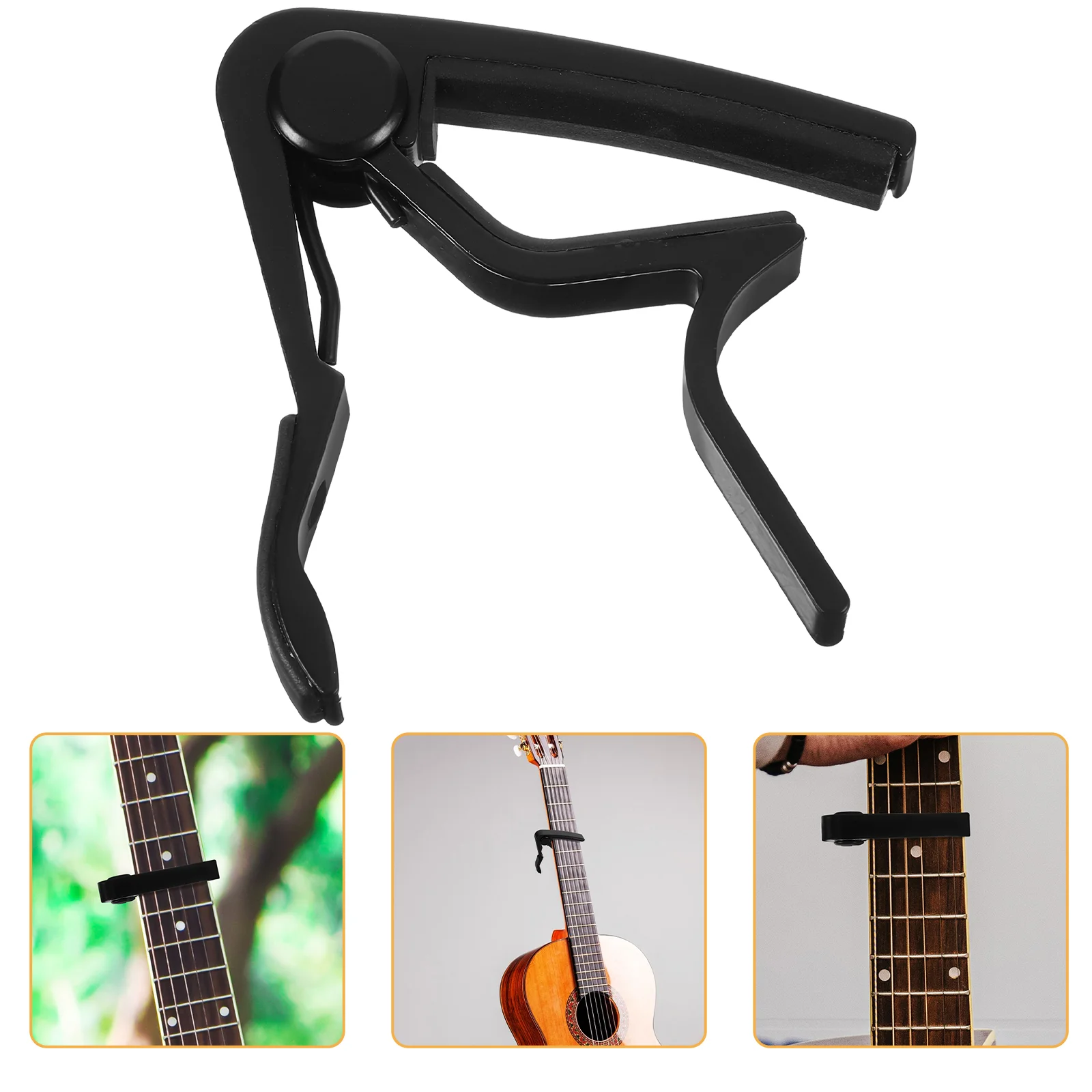 

Metal Guitar Capo Quick- Change Capo for Acoustic Classical Electric Guitars Bass Violin ( Black )