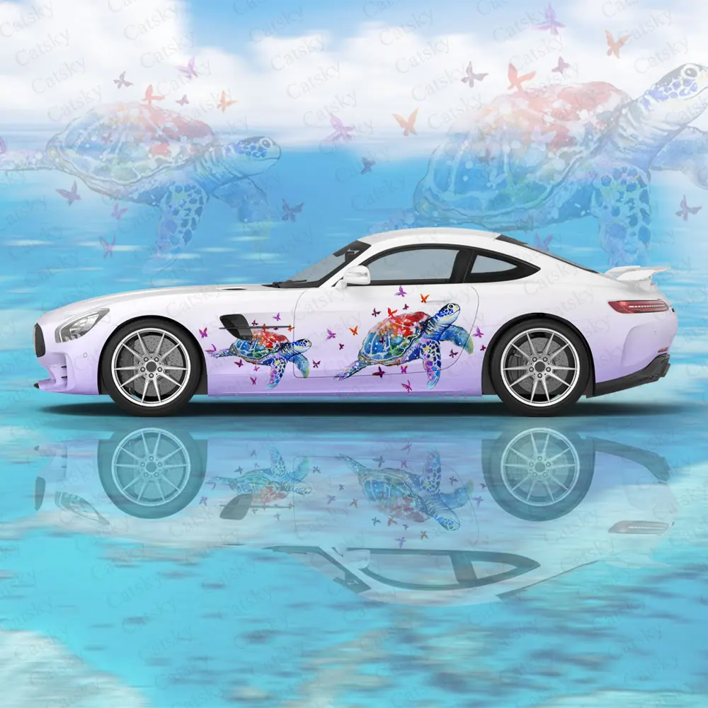 

Sea Turtle Printing Car Wrap Protect Stickers Car Decal Creative Sticker Car Body Appearance Modification Decorative Stickers