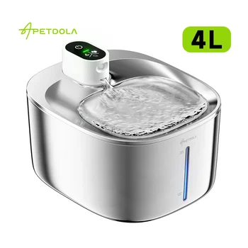 APETDOLA 4L Wireless Auto-Sensor Pet Drinking Fountain