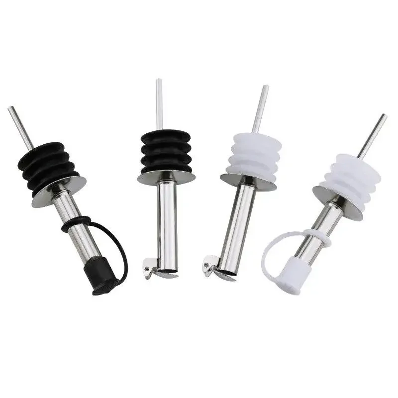 Wine Stopper Wine Stoppers Bottle Nozzle Pourer Bottle Pourer 1 Pc Stainless Steel Silicone Olive Pourer Dispenser Bottle Mouth Kitchen Bar Tools Home Accessories