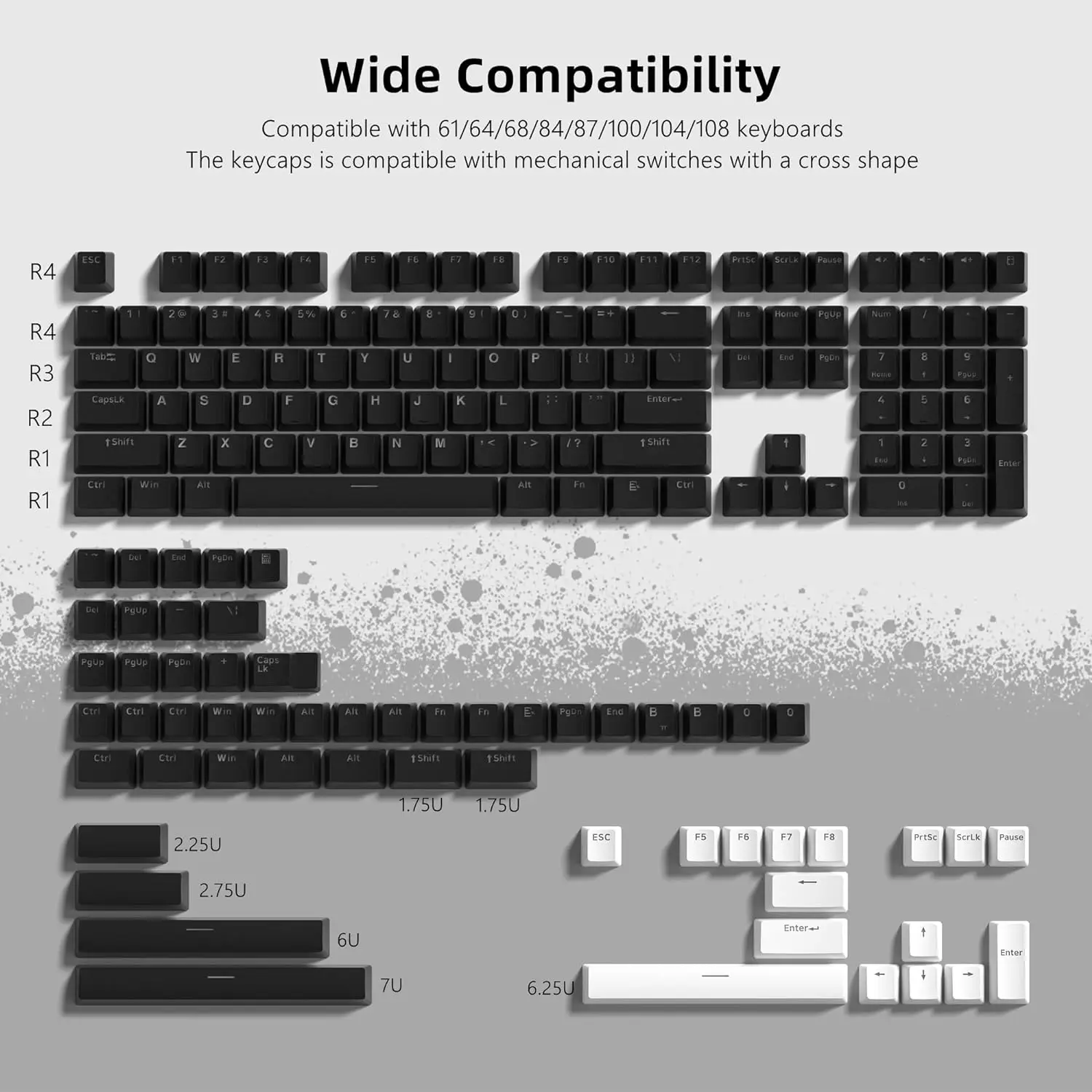 Double Shot Pbt Keycaps para Cherry Gateron Switches mx Teclado Gamer Brilho Através de Backlit Xvx Oem Perfil Baixo - Imagem 3