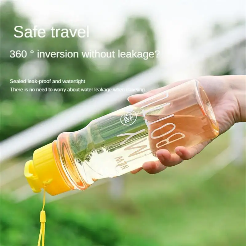 Sports water bottle Transparent Water bottle Portable Sport cup For drinking Kitchen tools 550ML Water bottle For school Gym travel Girl boy