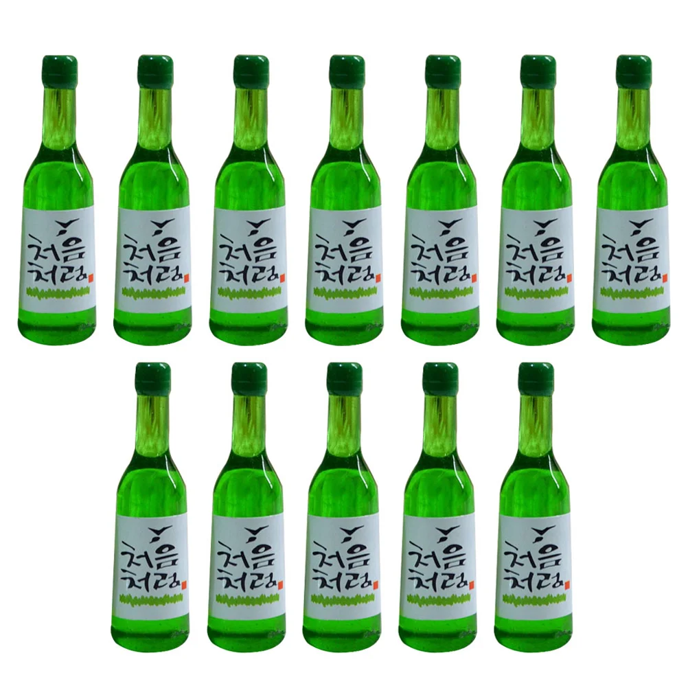 15 Pcs Mini Wine Bottles Realistic Simulation Korean Rice Decorative Vases Mini House Accessories Lifelike Resin Statues Home 3