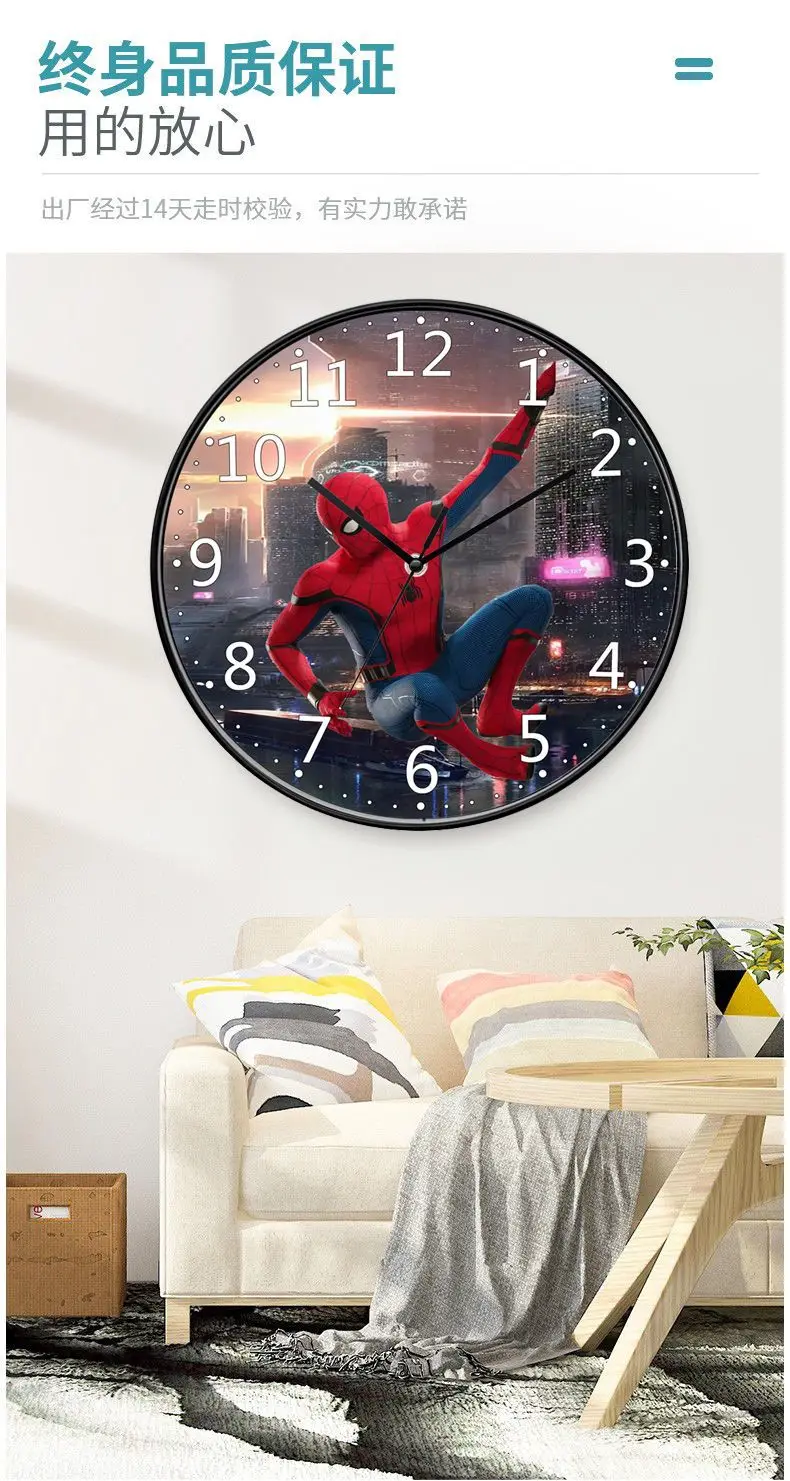 Orologio Da Parete Spiderman Per Bambini - Quadrante Analogico 25 Cm - Ideale Per Cameretta - Foto 12