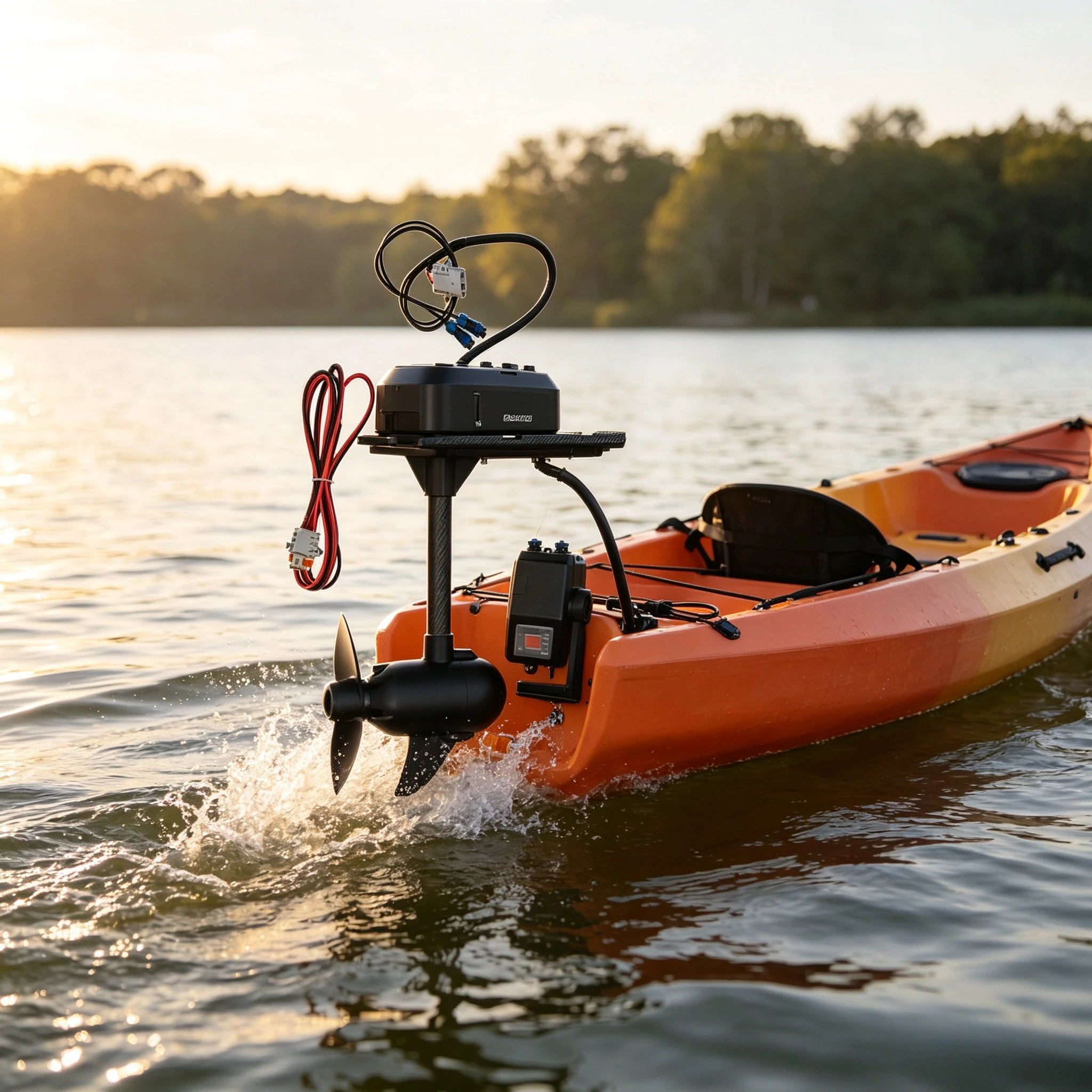 Kayak da pesca in alluminio con motore elettrico da traina da 55LBS 65LBS e pedaliera per la pesca all'aperto - immagine 6