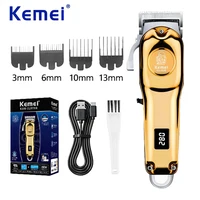 Kemei KM-2628 Professional Hair Trimmer Adjustable Electric Clipper With LCD Display Salon Cordless Rechargeable Powerful Motor 1